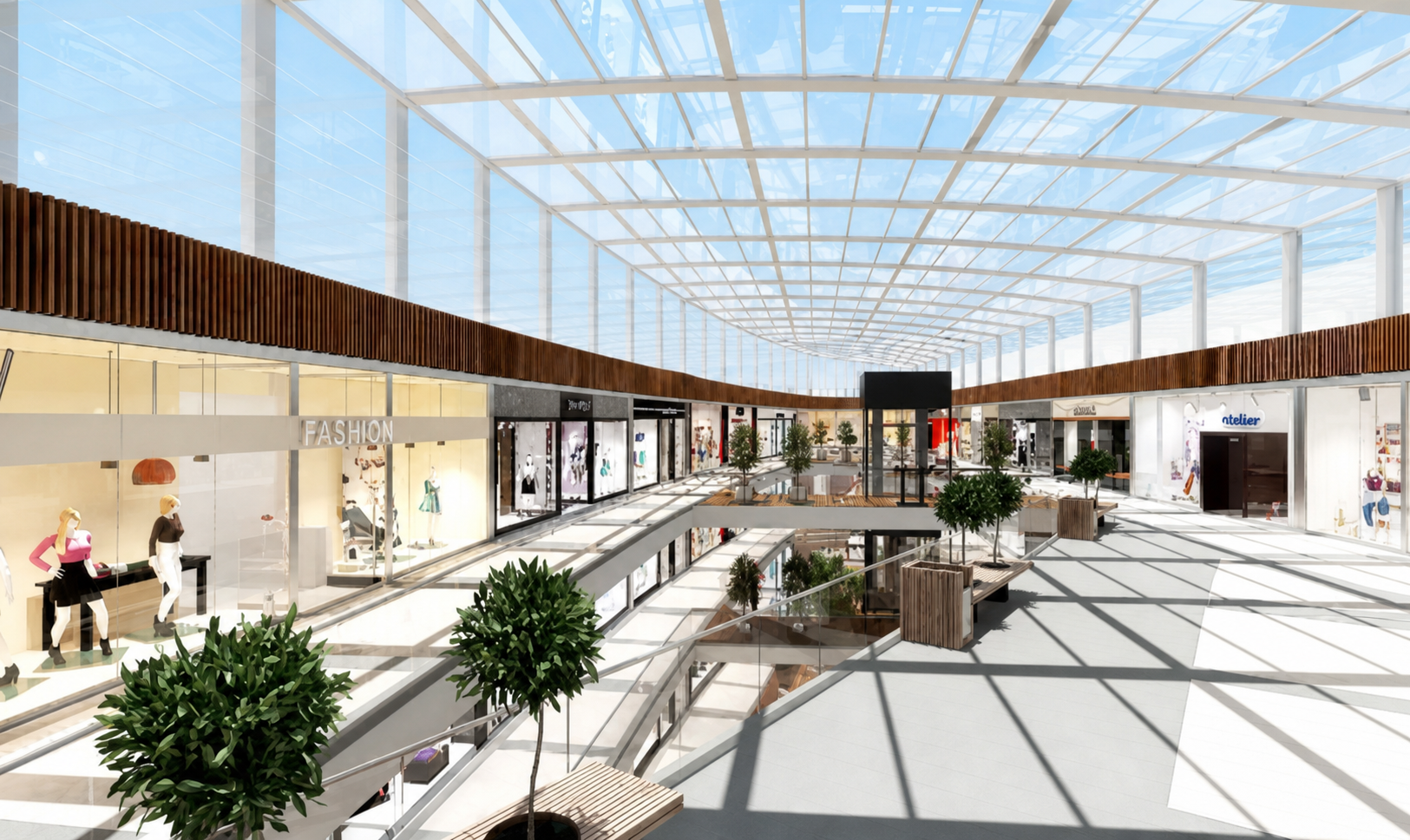 Visualización interior comercial incluida en el bloque de interventorías del portafolio de HYC.