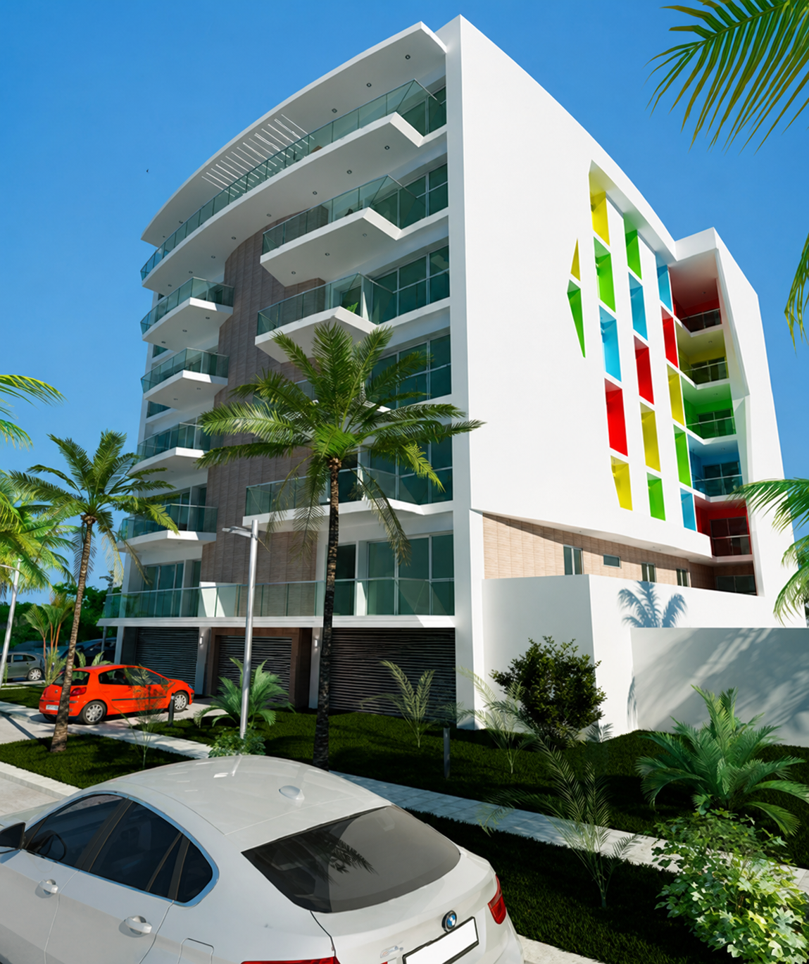 Visualización de fachada residencial incluida en el bloque de interventorías del portafolio de HYC.